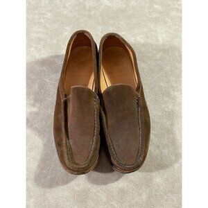 Gravati 16063 Mens Slip On Loafer Moccasins Suede‎ Brown Leather Size 10 Medium